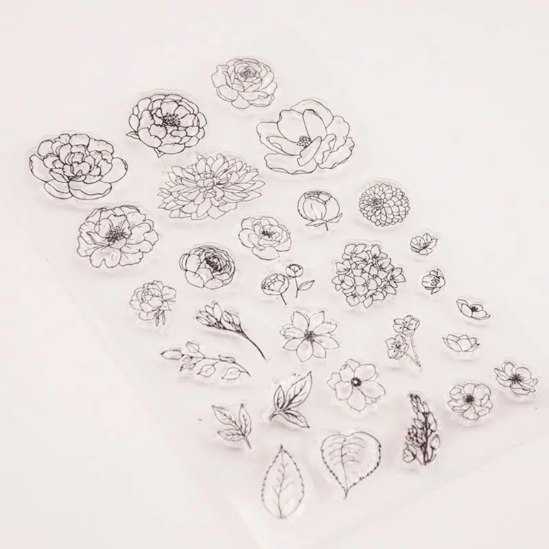 Flower Silicone Clear Seal Stamp DIY Scrapbooking Embossing Photo Album Decorative Paper Card Craft Art Handmade Gift | Дом и сад