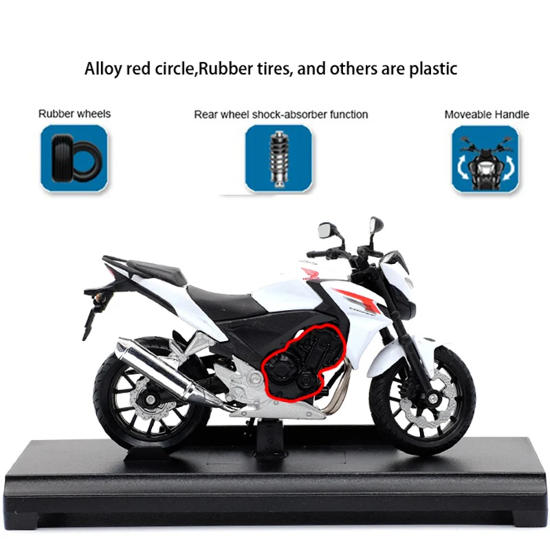 Модель спортивного мотоцикла Welly 1:18 CB500F отлитый под давлением из сплава реальная
