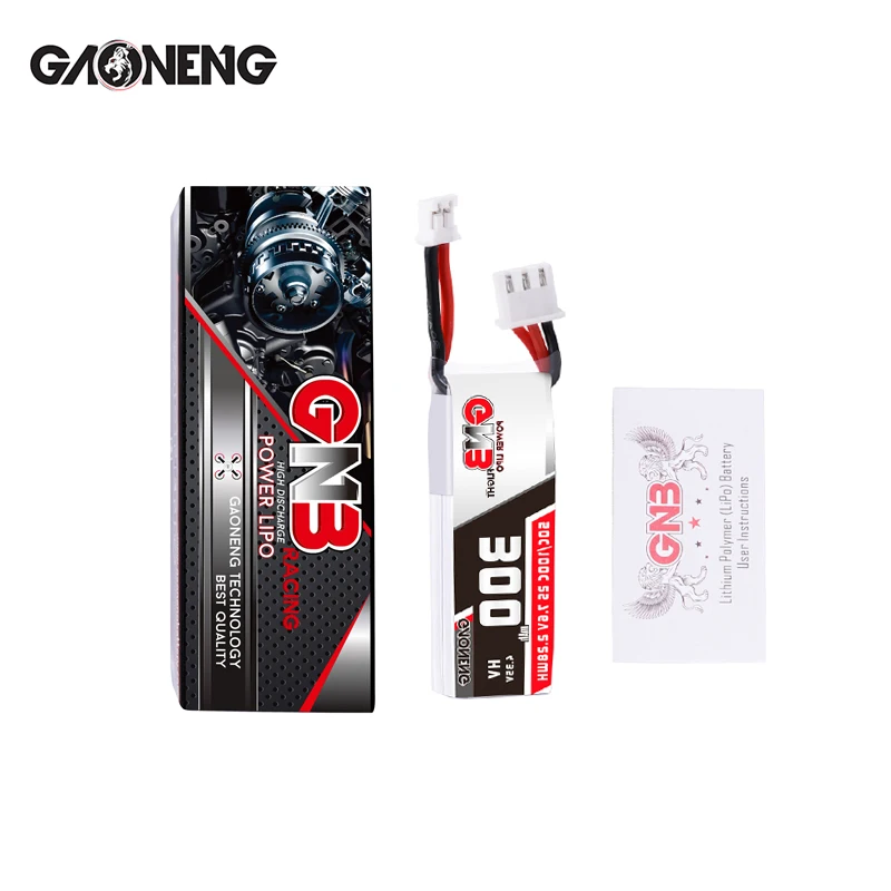 lipo 2s hv gaoneng gnb 76 v 300mah 50c100c батарея для fpv emax tinyhawk s rc quadcopter indoor dr