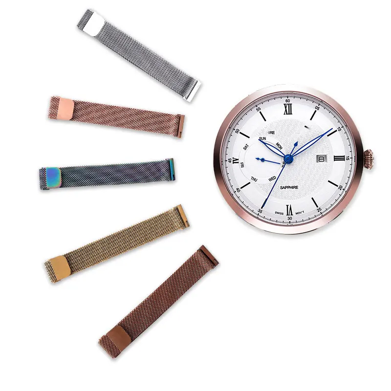 Выпуклая Смарт-часы ремешок Миланская универсальная нержавеющая сталь