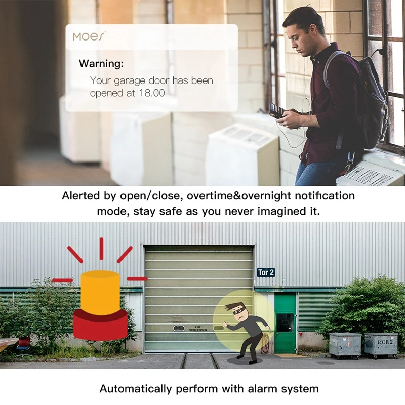 

Smart WiFi Switch Garage Door Opener Controller Work with for Google Home and Alexa US Plug