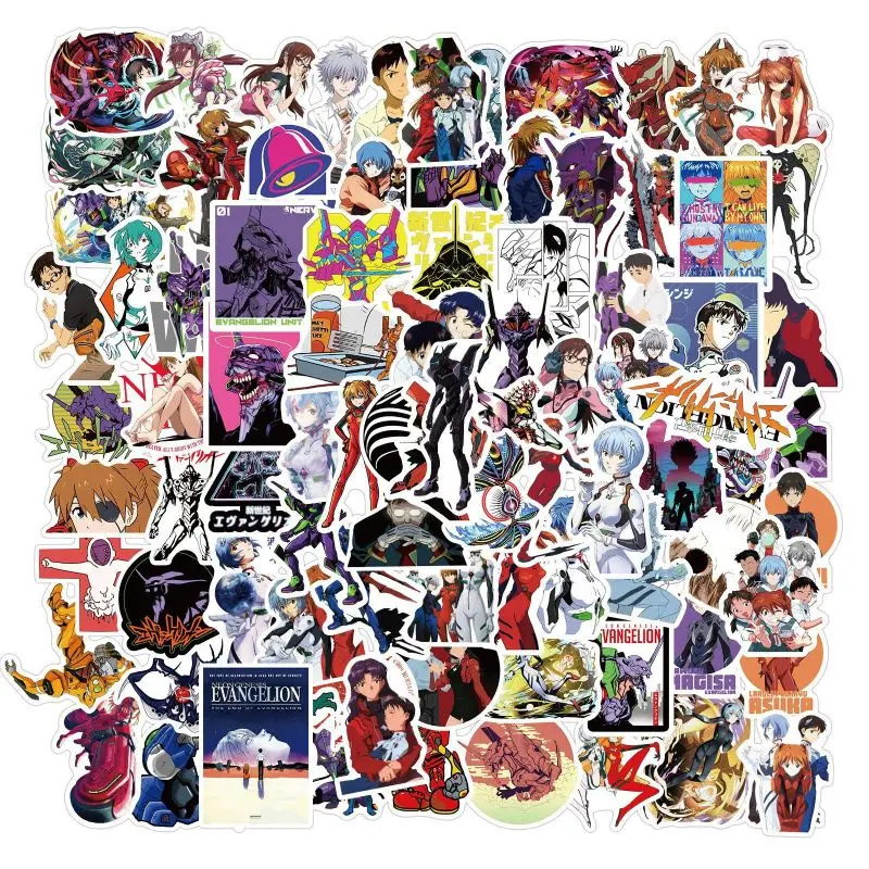 10/50/100pcs Evangelion Japanese Anime Cartoon Stickers For Kid Graffiti Skateboard Computer Notebook Car Decal Toy Helmet | Игрушки и