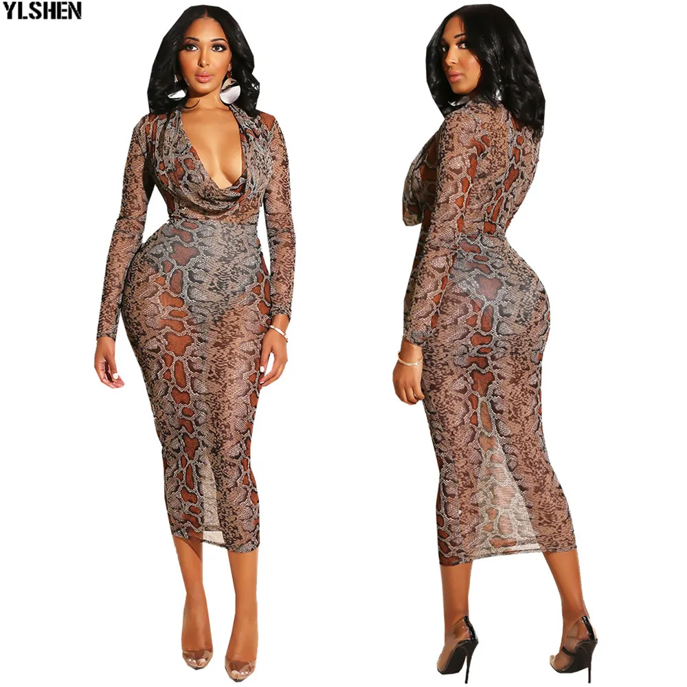 

Sexy African Dresses For Women Dashiki Mesh Print African Dress Robe africain Femme 2019 Long Club Evening Dress Africa Clothing