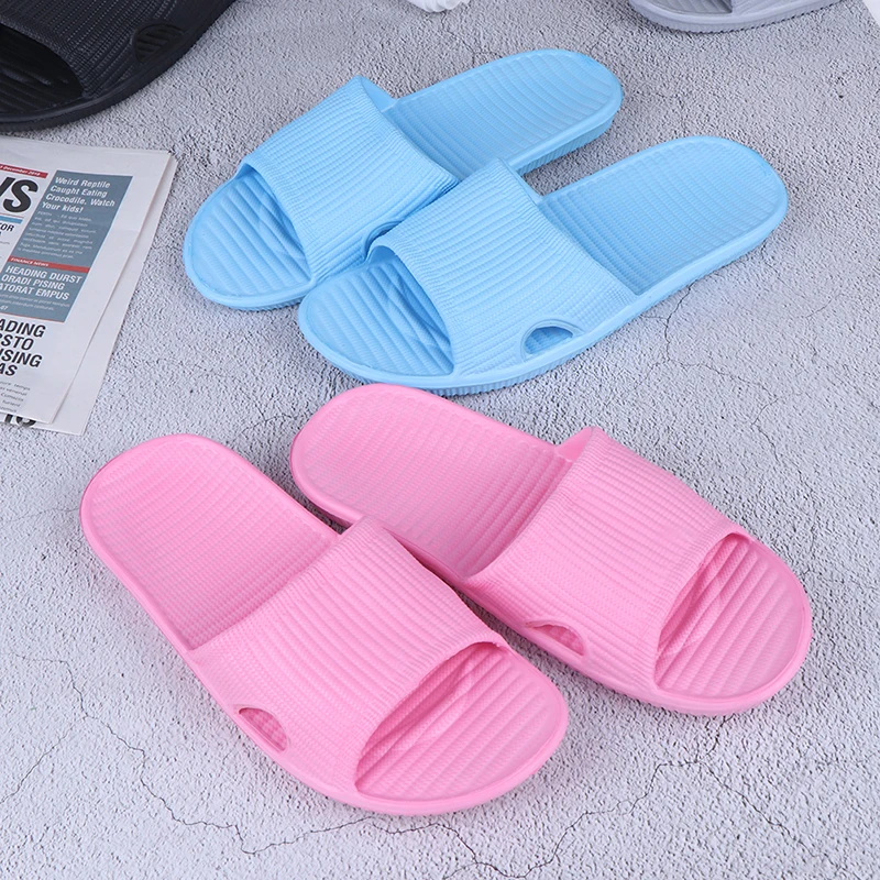 New Women/Men Indoor Floor Flat Shoes Summer Non-slip Flip Flops Bath Home Slippers Female Slipper Comfortable Zapatillas De