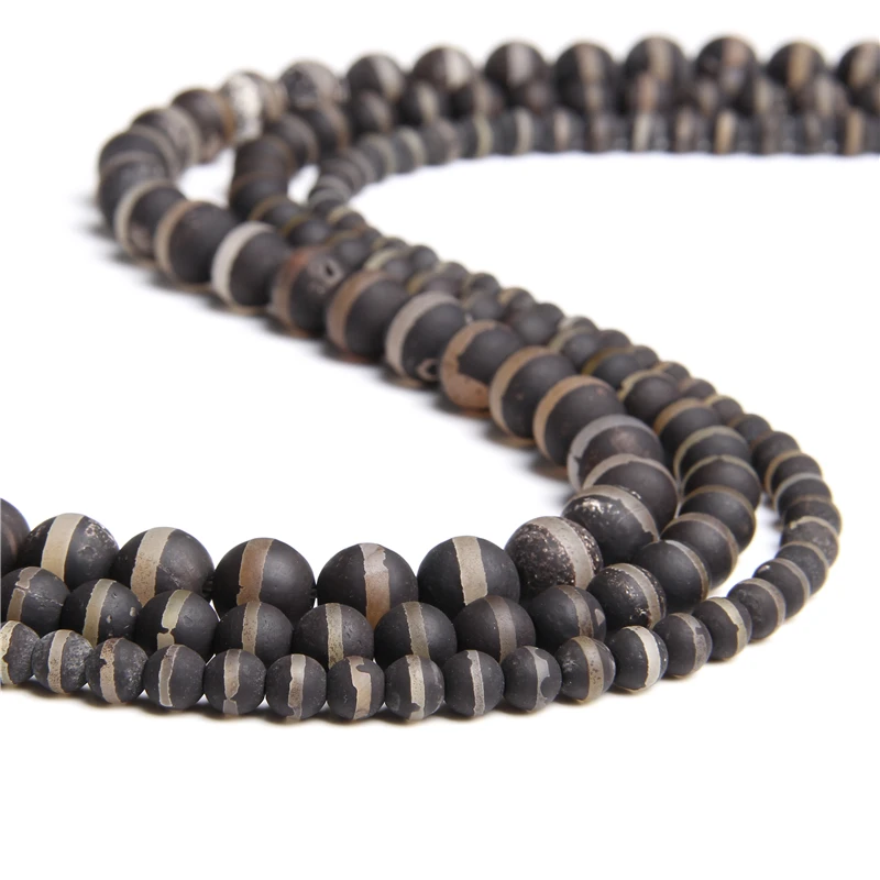 Ювелирные изделия тибетский глаз бусины натуральный камень: агат 8/10/12 мм круглые