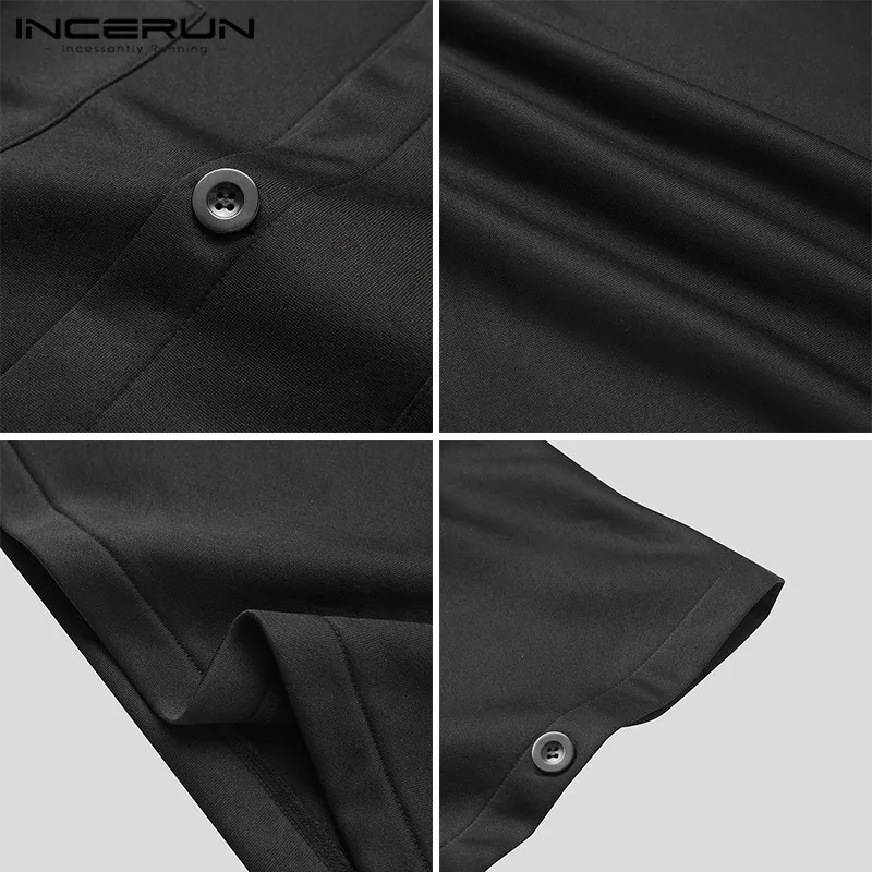 

Fashion Men Coats Hooded Punk Pockets Loose Cloak Irregular Trench Streetwear Solid Color 2021 Casual Men Poncho Jackets INCERUN