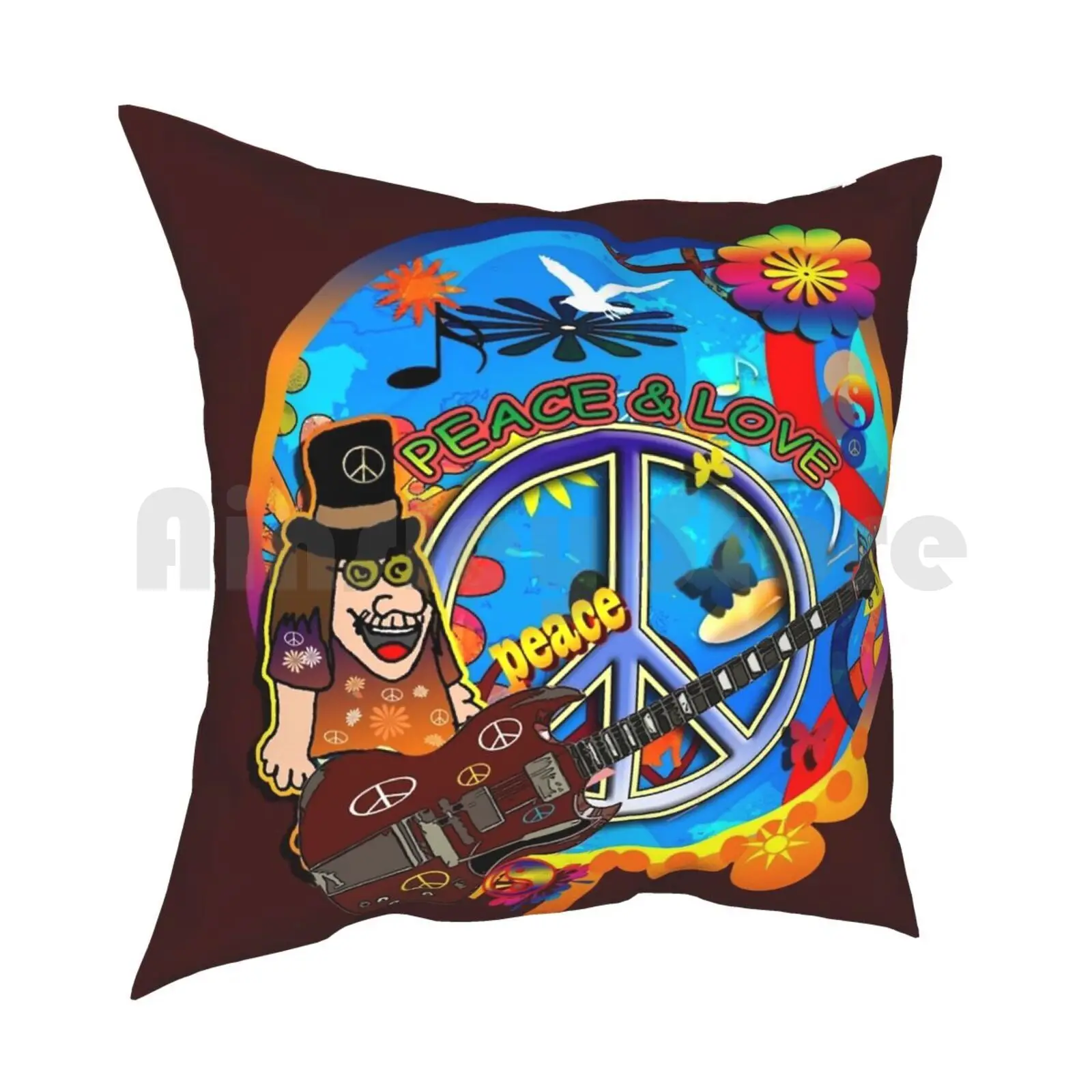 Хиппи Подушка Чехол с принтом домашняя мягкая подушка DIY крышка хиппи Peace Love а-ля