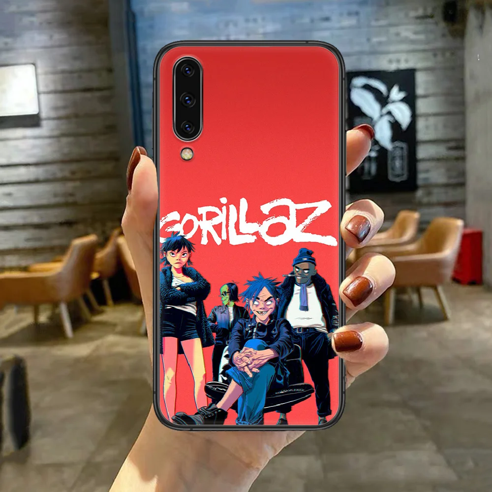

cartoon Gorillaz boat Phone Case For For SamSung Galaxy A M 5 8 10 20 30 31 40 50 51 70 71 80 S E Black black Funda Tpu Cover