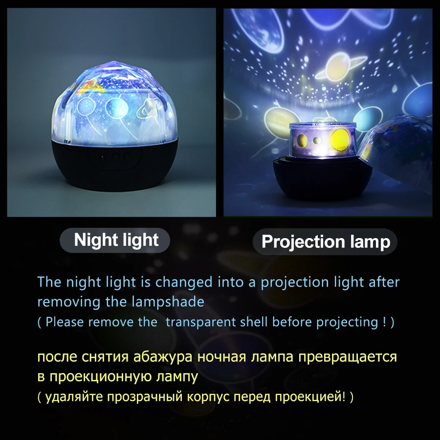 Magic Starry Sky Projector Planet Toy Earth Universe LED Lamp Colorful Rotate Flashing Star Kids Baby Christmas Gift | Игрушки и хобби