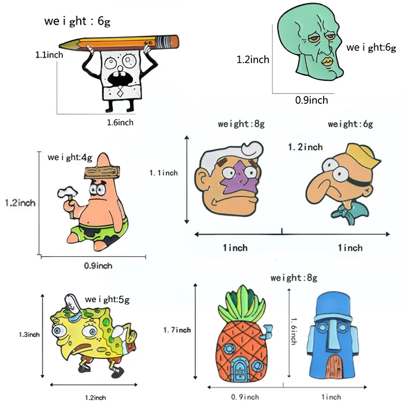 Мультяшный персонаж губка ребенок карандаш дом в форме ананаса сыра птица эмаль