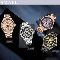 smael top brand luxury watch mens watches waterproof stainless steel quartz men watch date business wristwatch relogio masculino