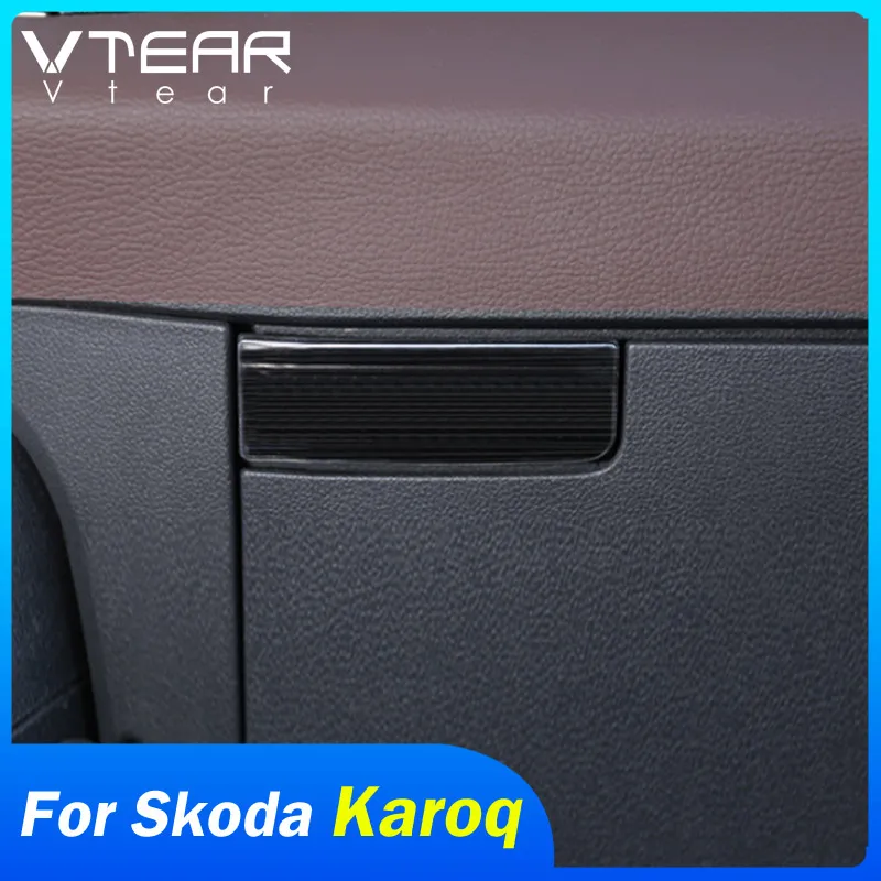 Vtear для Шкода Карок Skoda Karoq Автомобильная Перчаточная коробка из нержавеющей