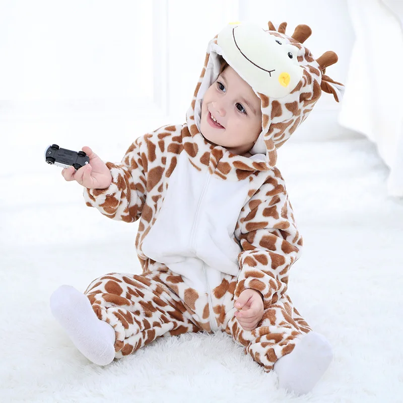 Giraffe Коллекция года, осенне-зимняя одежда для новорожденных одежда унисекс на Хэллоуин комбинезоны для мальчиков, детский костюм с пандой для девочек, комбинезон для малышей возрастом от 3 до 24 месяцев - Цвет: Giraffe