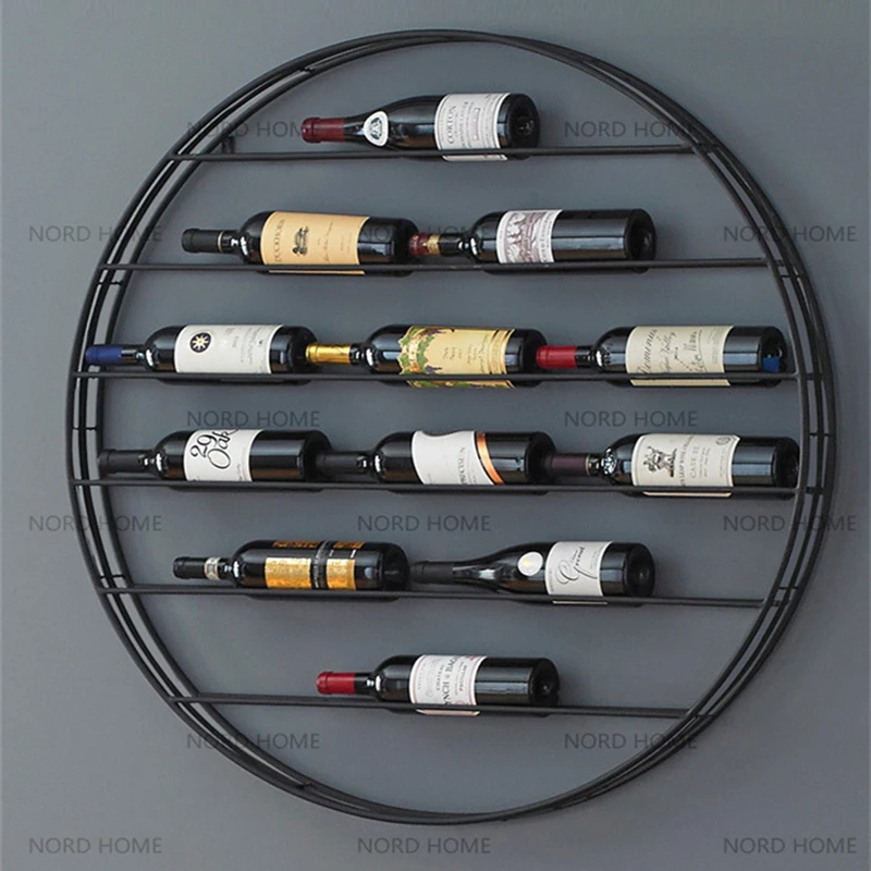 Европейская Винная стойка настенная подвесная кованая креативная для кафе бара
