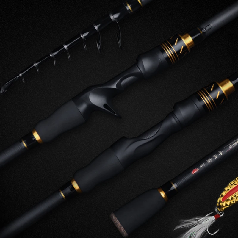 

1.8m 2.1m Fishing Rod Carbon Spinning Casting Rod Travel Fishing Light Lure 5-35g Fishing Tackle