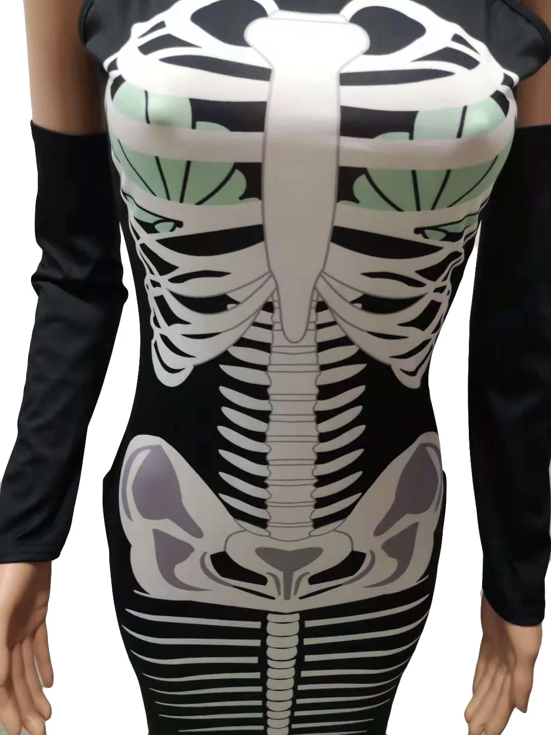 Череп русалка цифровая печать скелет Хэллоуин призрак ужас одежда невесты