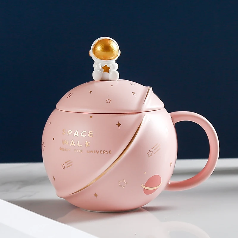 

400ML Creative Cute Space Solar System Ceramics Coffee Mug DoubleGlass Cartoon Milk Glass Boy Gift Cup Christmas Gift Tea Cup