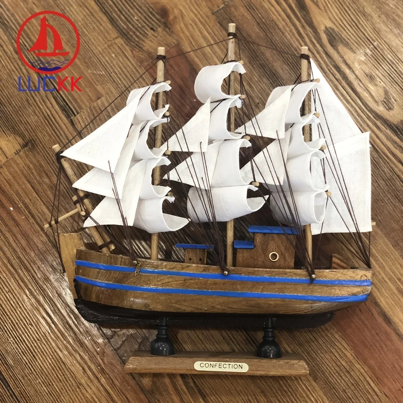 LUCKK 24 см ретро деревянные парусные модели офисные настольные морские старинные