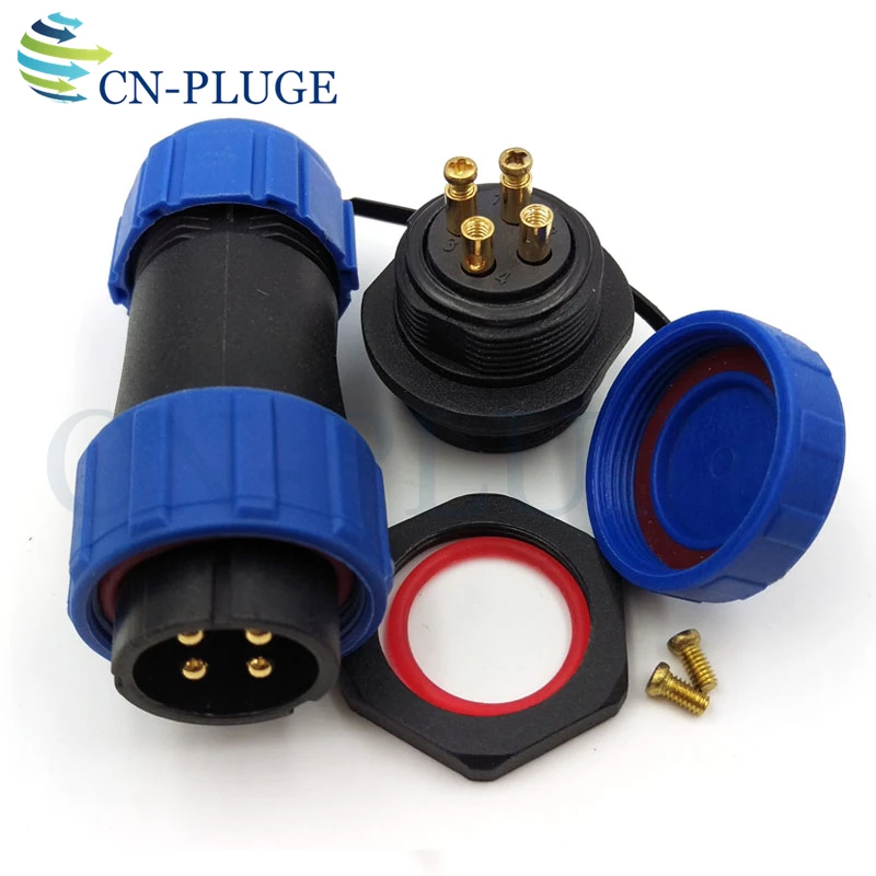 Фото SP2110/P SP2112/S IP68 4-контактный Водонепроницаемый Сварочный соединитель штекер гнездо SP2110/P SP2112/S IP68 4-контактный Водонепроницаемый Сварочный соединитель штекер гнездо