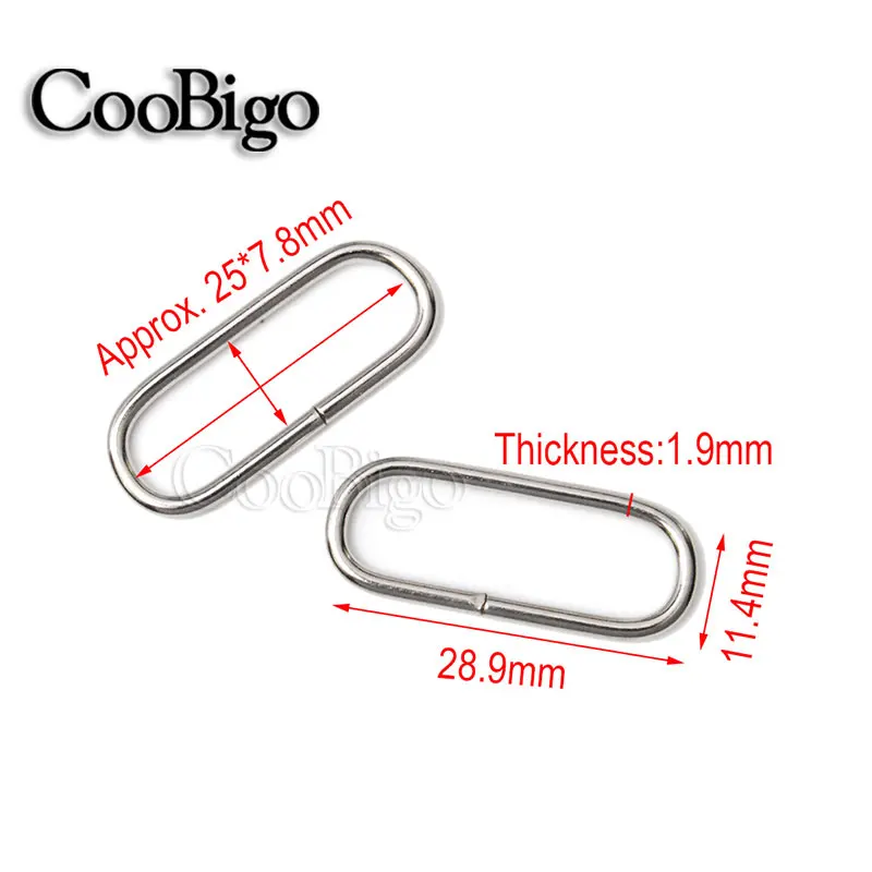 10pcs Metal Belt Loop Oval Rings Non-welded O-Ring D Ring for Backpack Bag Watch Strap Dog Collar Leather Webbing Accessories | Спорт и