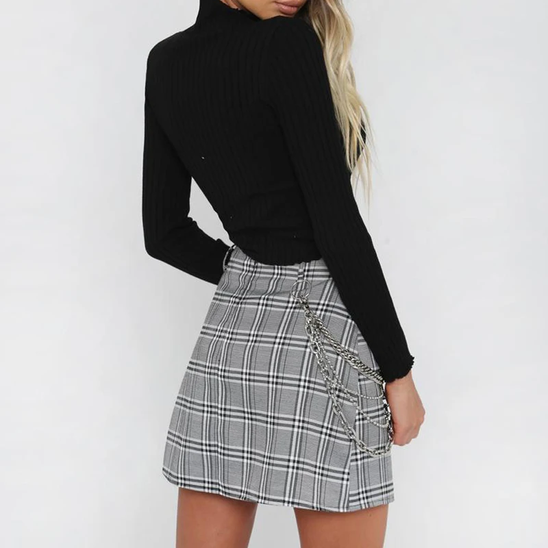 Женская футболка с длинным рукавом стрейчевая водолазка высоким воротником