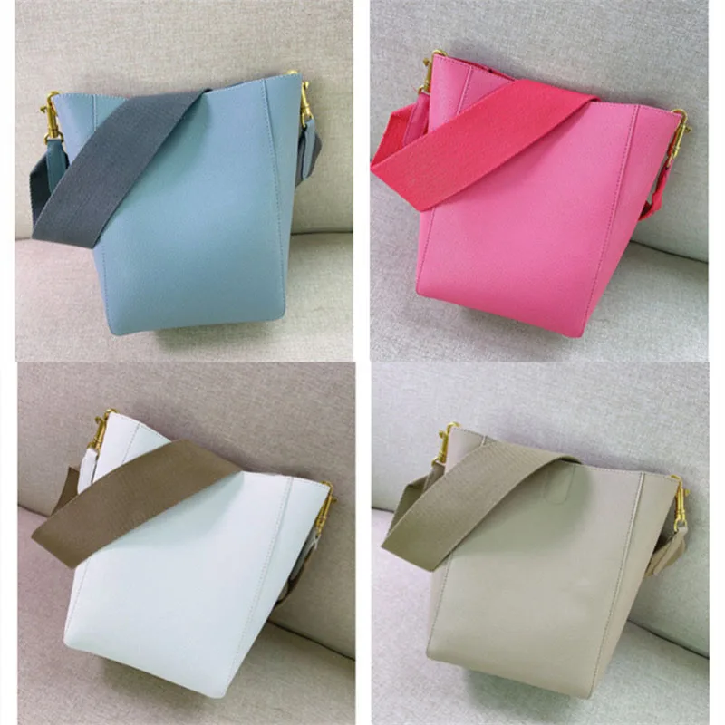 

Женская сумка, женская сумка с широким ремнем на одно плечо, сумки-Ведра разных цветов, модная универсальная сумка большой вместимости