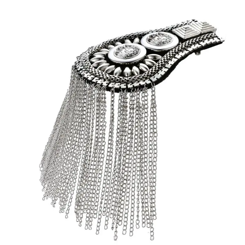 

Shoulder Board Metal Tassel Fashion Vintage Chain Exquisite Catwalk Jewelry Decoration Handmade Crafts Gifts Ornaments