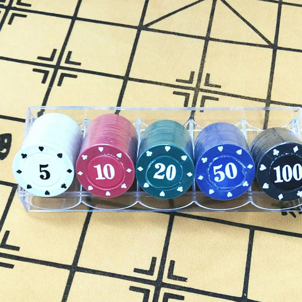 

100 Pcs Game Coins Currency Toys Mahjong Game Chips Props with Box