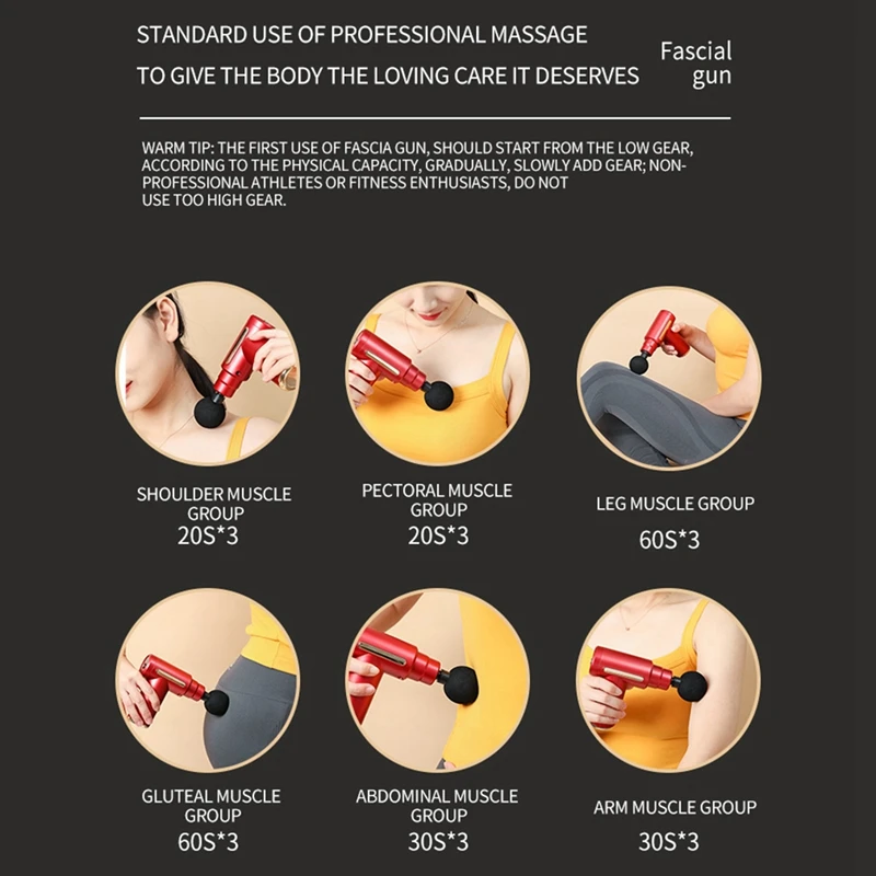 

Electric Massager High Frequency Deep Tissue Percussion Muscle Massager for Pain Relief Fascia Massager Body Massager