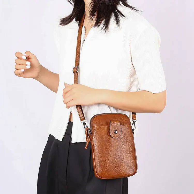 

Luxury Handbags Genuine Leather Womens Bags for Woman 2021 Shoulder Bags Fashion Small Messenger Bag Phone Wallet Change Pocket