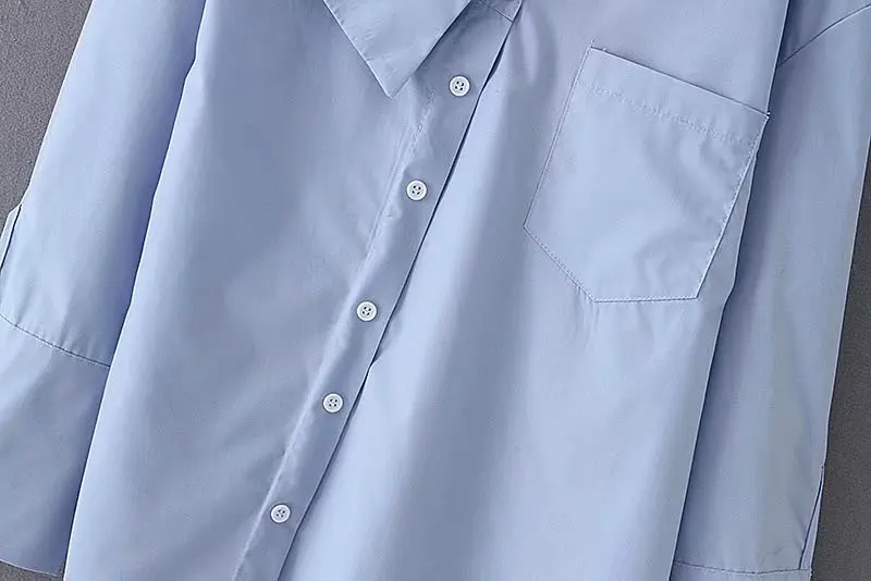 Новинка 2019 женская мода необычные отложной одноцветные повседневные блузки