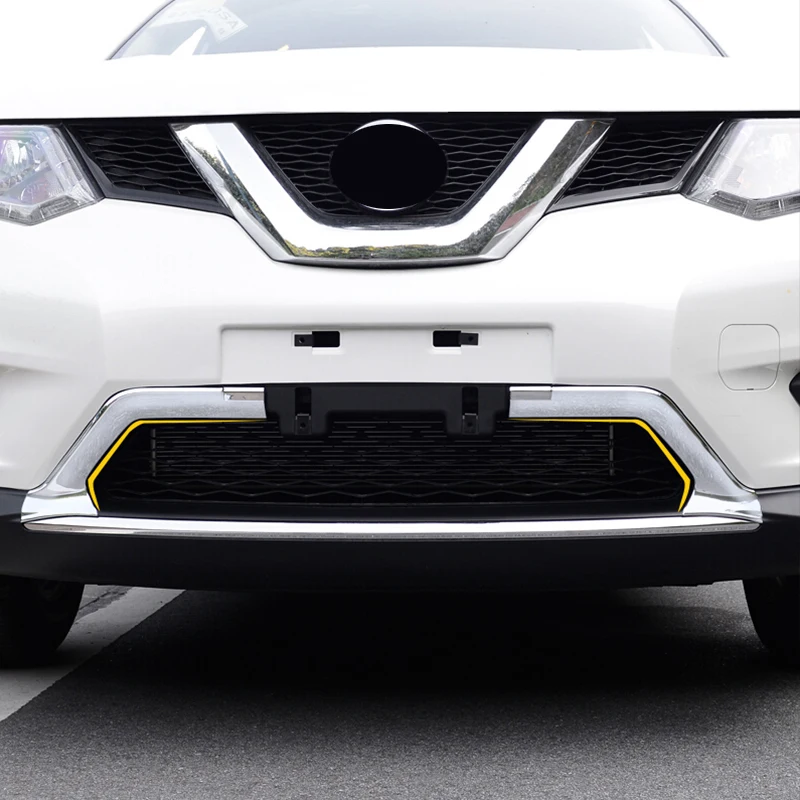 

ABS Chrome For Nissan X-Trail Rogue T32 2014 2015 2016 Bumper Front Lower Grille Grill Air Cover Trims Styling Car Accessories