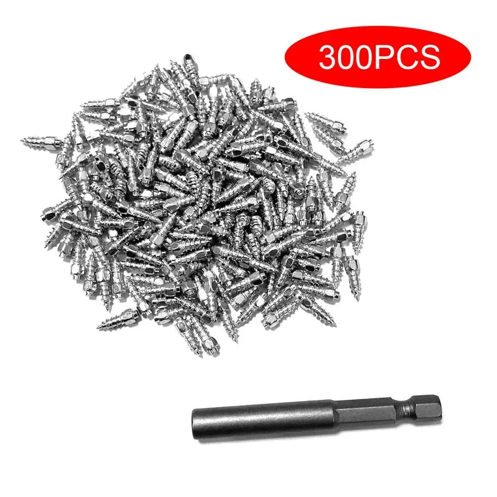 

300 Pcs Non-Slip Tungsten Steel Nails Wheel Nails Durable Tire Boltsbolts For Tires Premium Car Atv Winter Emergency