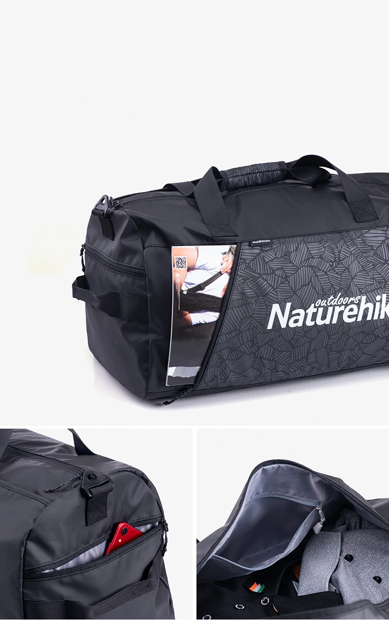 Naturehike спортивная сумка с сухим мокром разделением Водонепроницаемая спортивная сумка унисекс высокой емкости сумка для хранения плавательных принадлежностей уличная Сумка для кемпинга