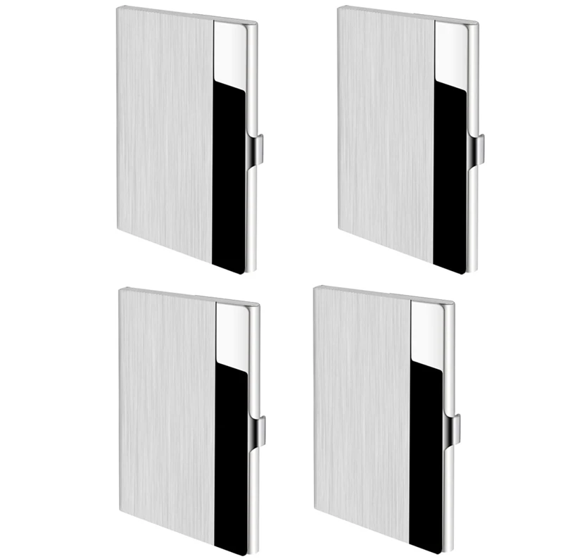 

4 шт./упаковка, визитницы из нержавеющей стали для удостоверения личности и кредитных карт