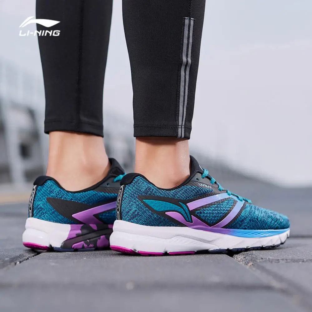 Li-Ning/Женские беговые кроссовки с амортизирующей подушкой, одноцветные спортивные кроссовки с дышащей подкладкой, кроссовки ARZN002 SAMJ18