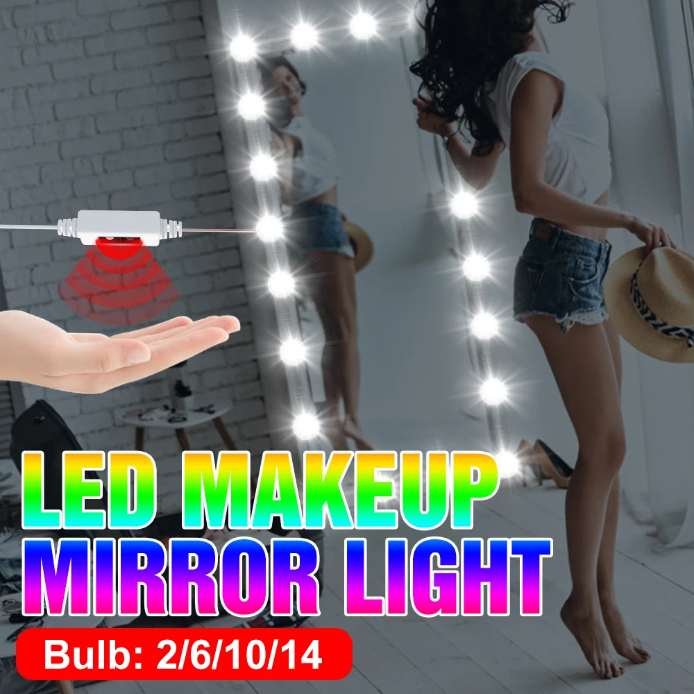 

LED 5V Wall Lamp Dressing Table Mirror Light Vanity Bulb LED Makeup Mirror Fill Light Hollywood Cosmetic Bulb Bathroom Lighting