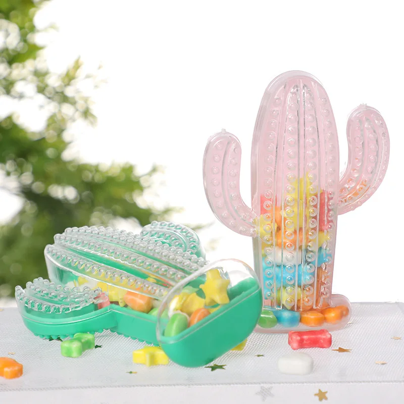 12 шт./компл. прозрачная пластиковая коробка для конфет в форме кактуса | Дом и сад