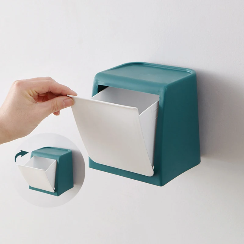 

Office Kitchen Hanging Garbage Storage Bucket Rubbish Box Plastic Trash Can Wall Mounted Waste Trash Bin Mini Desktop Dustbin