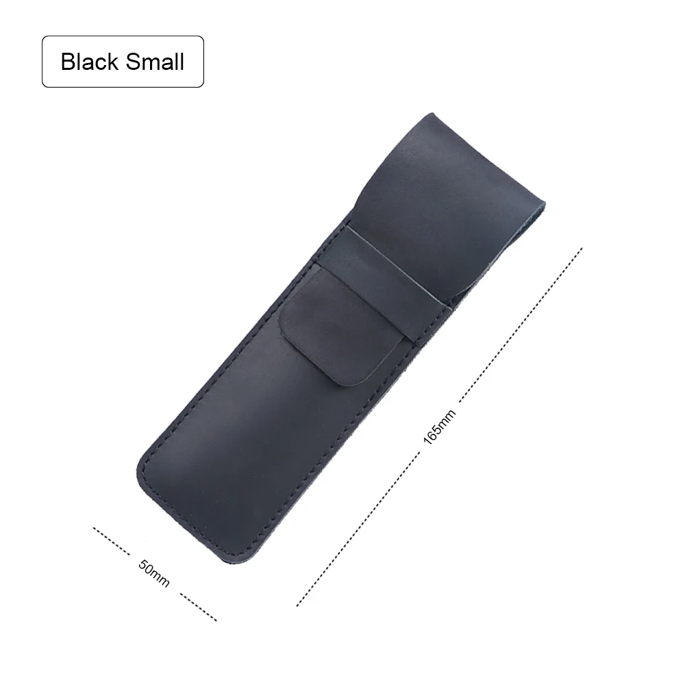 Black Small Ручная работа, натуральная кожа, сумка-карандаш из воловьей кожи, винтажный Ретро стиль, аксессуары для путешествий, журнал - Цвет: Black Small