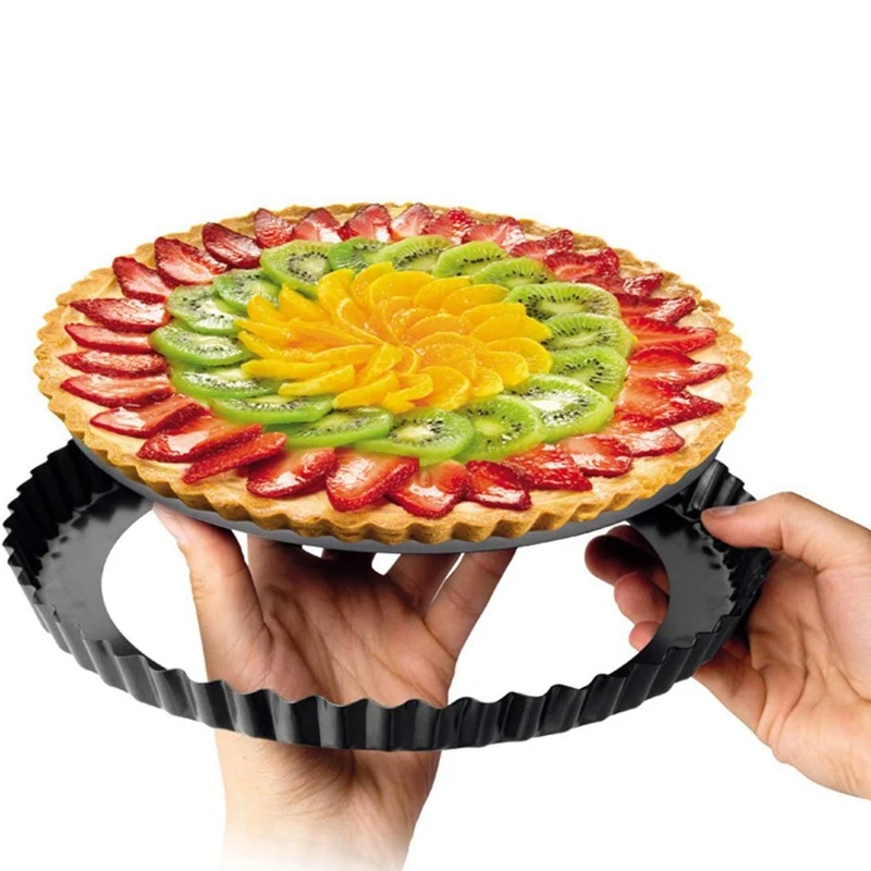 2 упак. 9 дюймов антипригарная Съемная свободная Нижняя сковорода Quiche Tart Pie