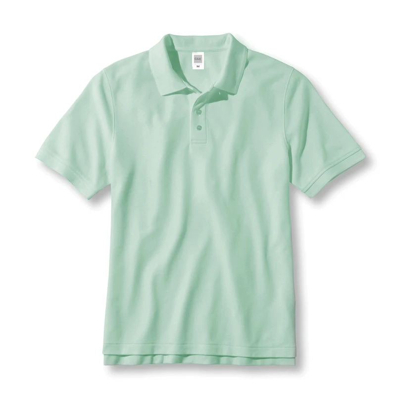 Light Green GAAJ, 100 хлопок, рубашка поло для мужчин,, брендовые рубашки для мужчин, короткий рукав, летняя модная одежда, цвет винный, синий, серый, красный, темно-синий, мужские Поло - Цвет: Light Green