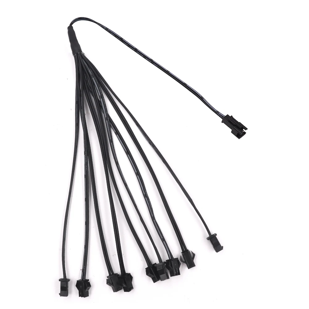1 in 9 connector 2 Pin JST разъем кабель сплиттер 1 в 2/3/4/5/6/7/8/9/10 разъемов для el, неон wire 3 V/12 V электролюминесцентный провод RGB Светодиодные полосы света интим - Цвет: 1 in 9 connector