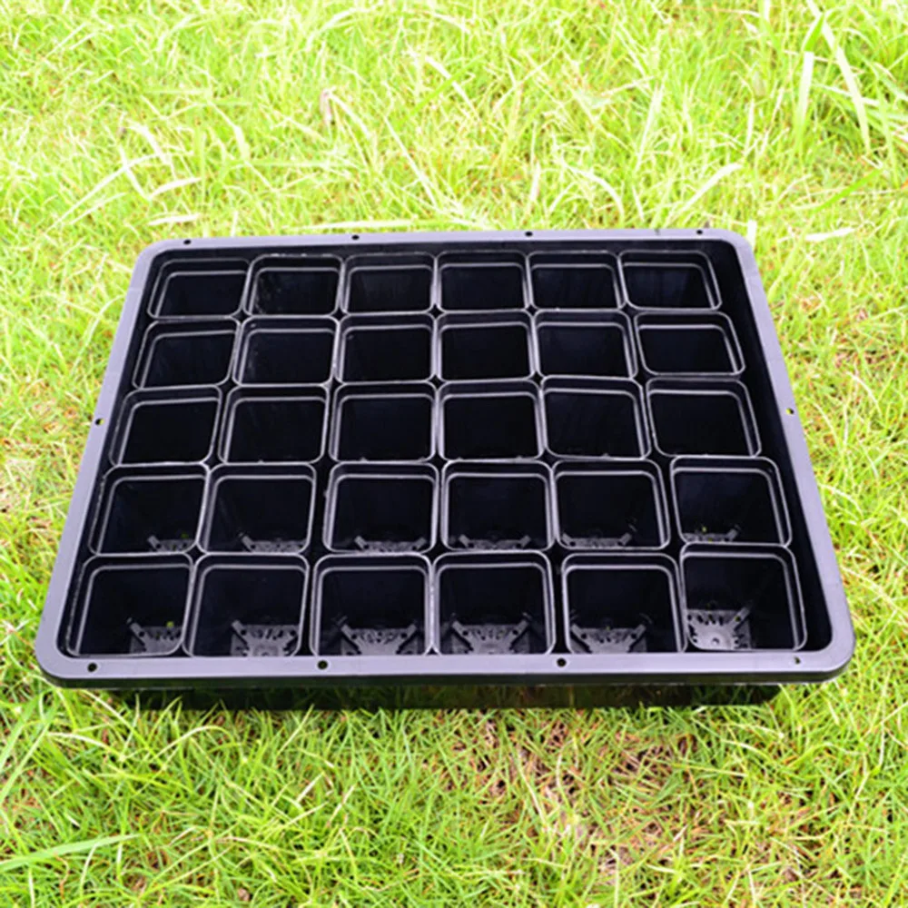

100pcs Plastic Small Flowerpots Square Planters Mini Succulent Pot without Plates for Bonsai (Black)