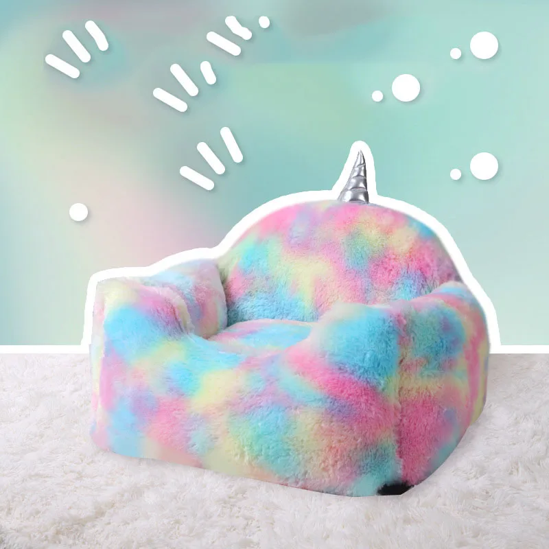 Unicorn Kennel Unicorn Pet Bed Cat Litter Winter Warm Washable Small and Medium Dogs Teddy Puppy Doghouse Winter Pet Nest