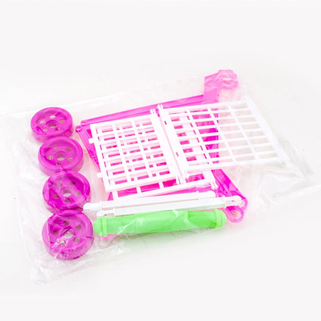 Пластиковая имитация Тележка для покупок корзина магазина детская игрушка