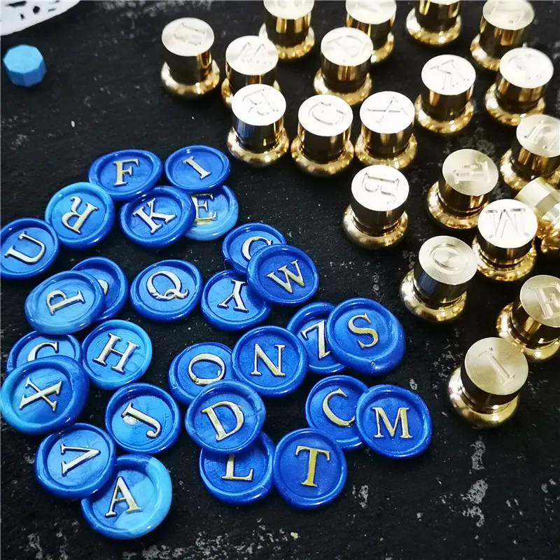 Мини-Восковая печать Размер 1 2 см размер медная латунная головка Классическая 24