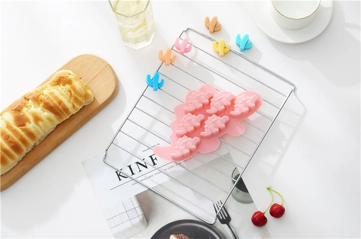 Горячая продажа неправильный динозавр шесть частей шоколадная формочка для