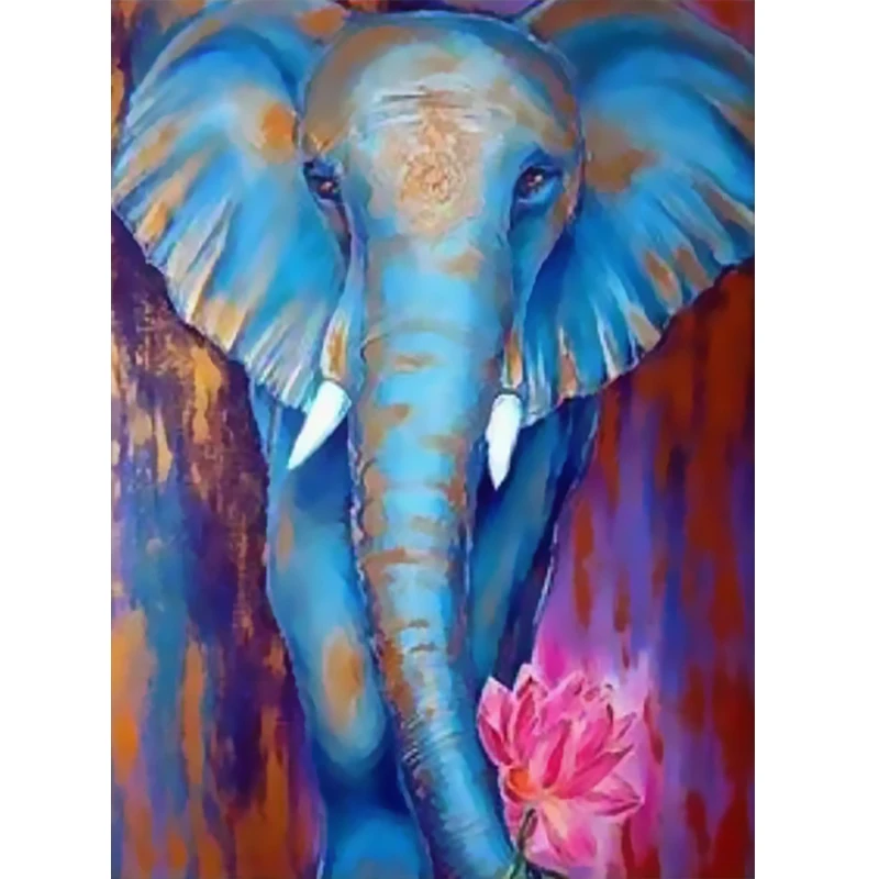 

Elephant Animals DIY Oil diy Paint By Number Calligraphy Painting Acrylic Painting by number On Canvas For Home Decor 40x50cm