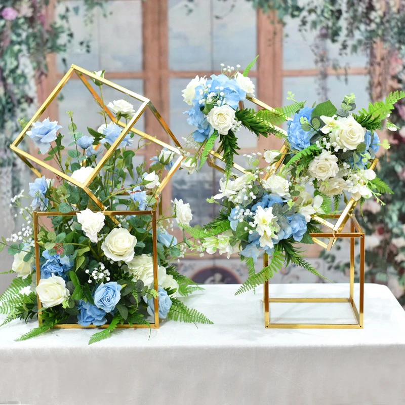 

10 PCS Gold Vase Column Flowers Stand Metal Road Lead Wedding Table Centerpiece Flower Rack Event Party Decoration